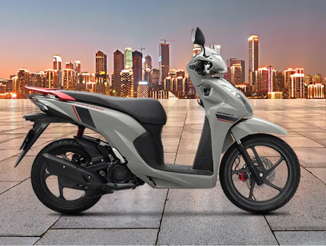 Honda Vision 2025 màu xám trắng